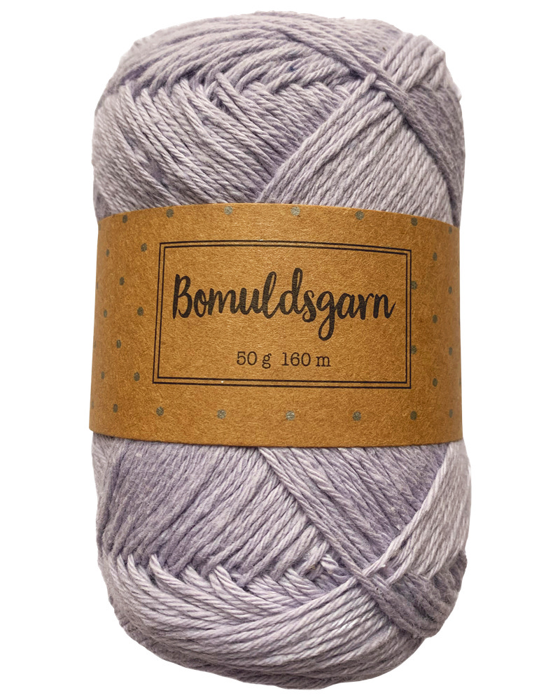 Bomuldsgarn 50 g - lys lilla