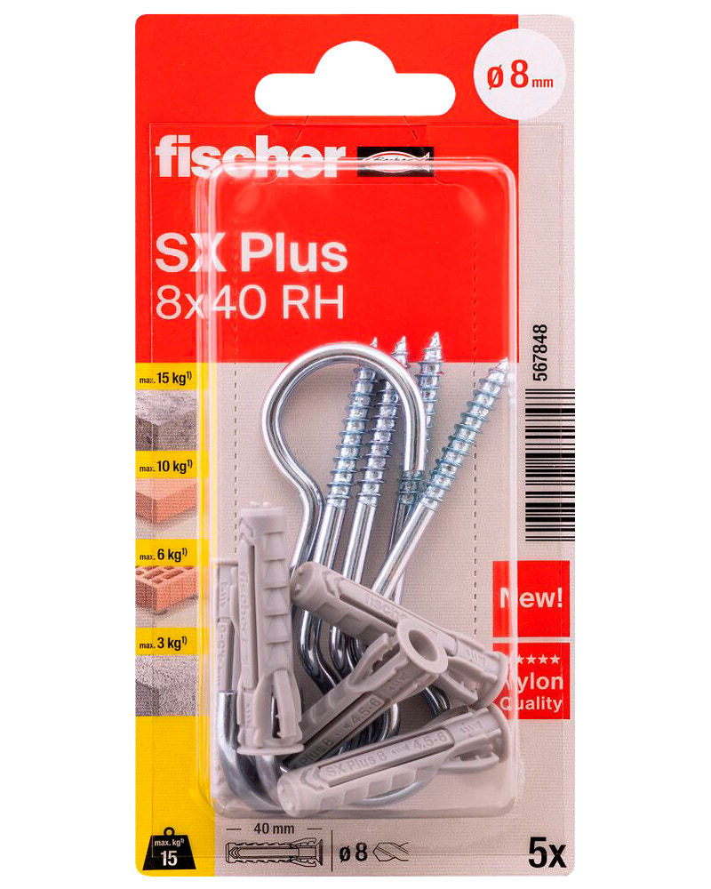 Fischer Krogdyvel SX Plus 8 x 40 mm 5 stk.