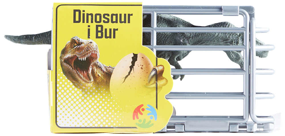 Dino i bur 5 cm - assorterede design