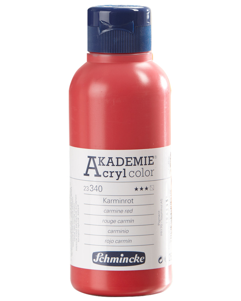 Akryl 250 ml karminröd