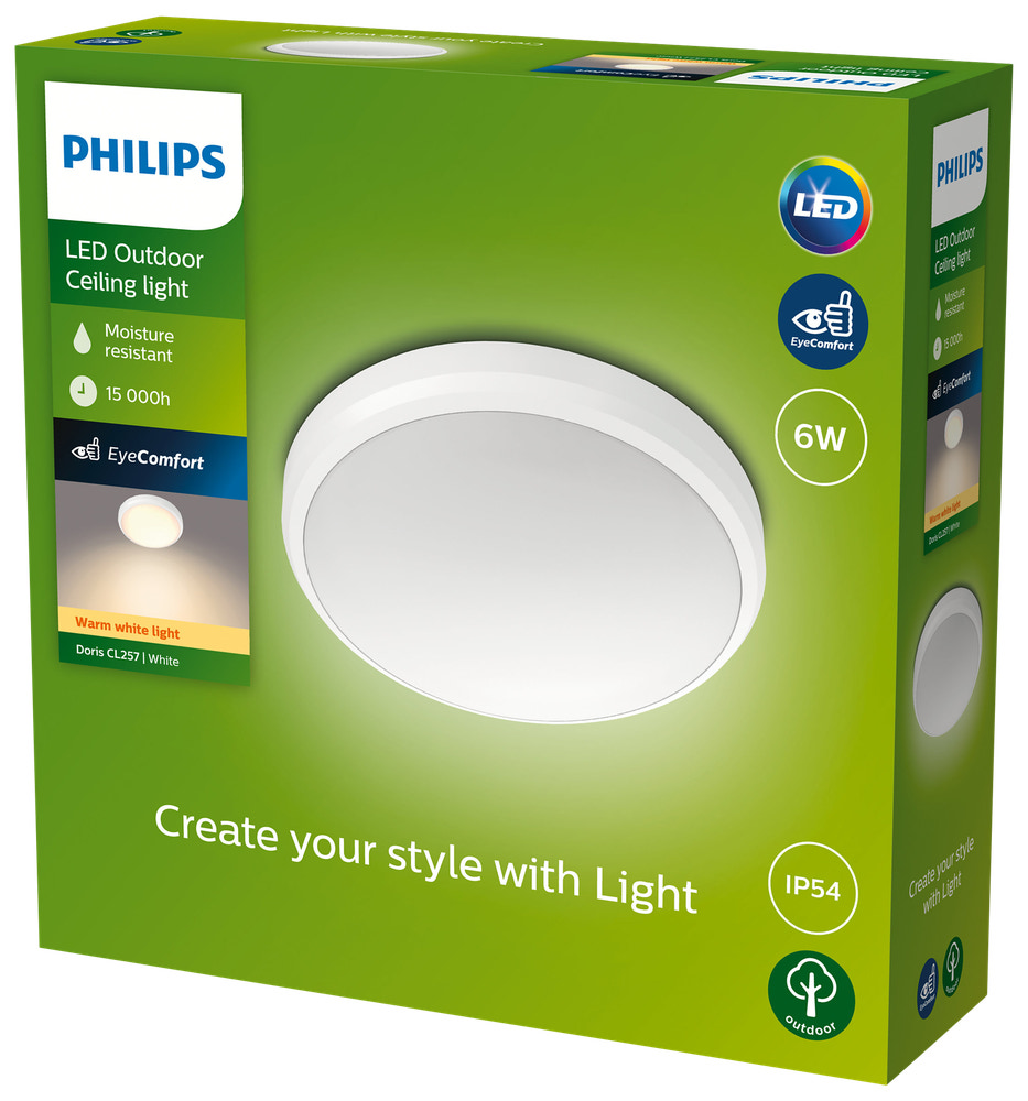 Philips takplafond Doris vit 