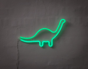 Neonskylt Dinosaurie H. 23 x B. 30 cm