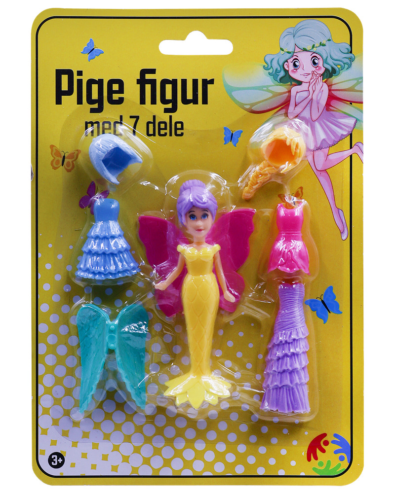 Pigefigur fe 7 dele - assorterede varianter