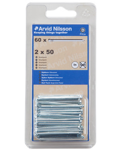 Arvid Nilsson Dykker firkantet 2 x 50 mm 60-pak