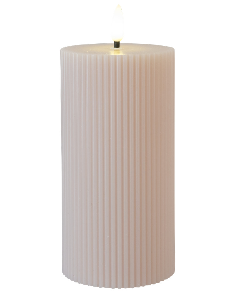 LED-lys rillet 3-pak - beige