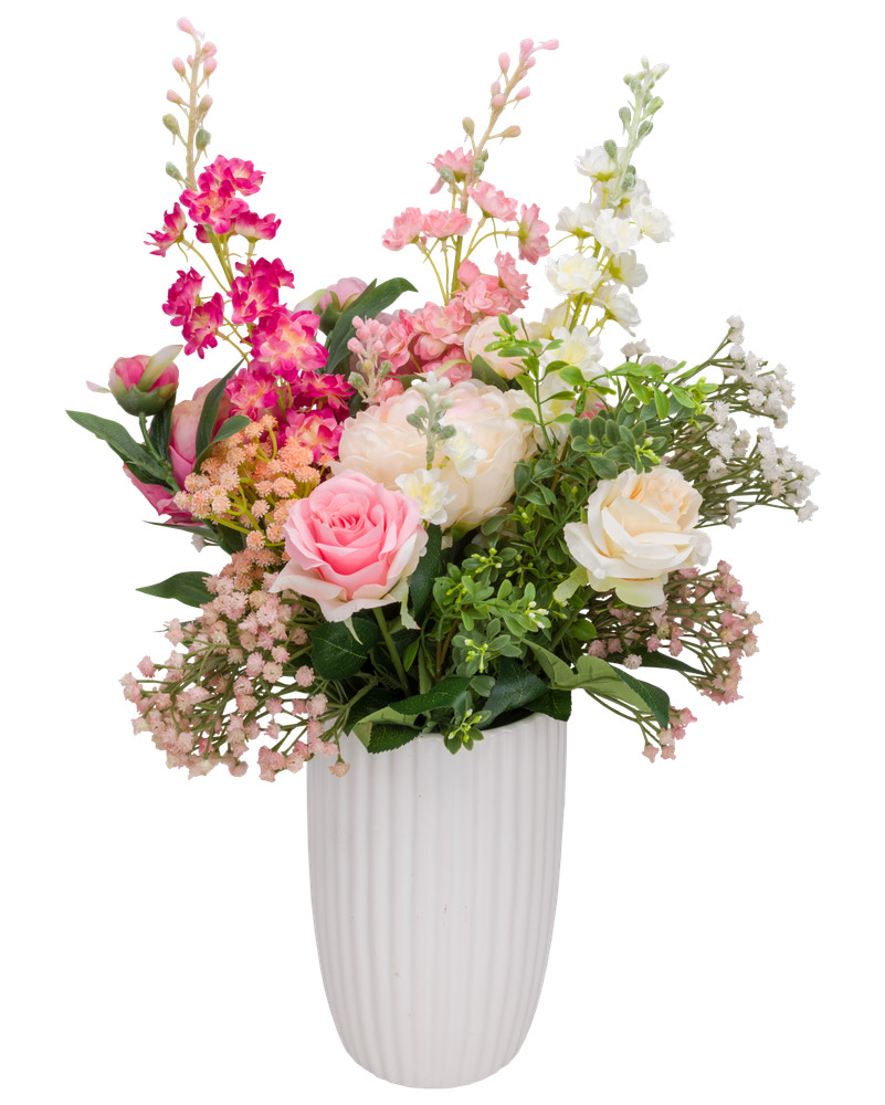 Kunstig rose - 60 cm assorterede farver