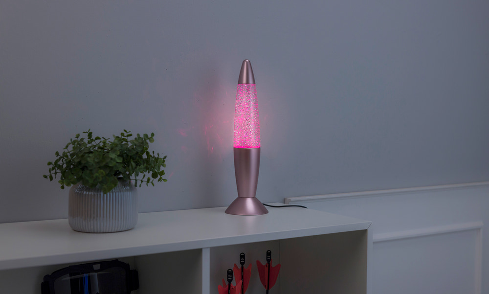 BRIGHT DESIGN Glitterlampe med farveskift H. 35 cm