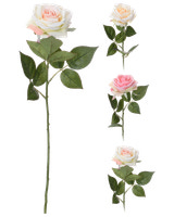 Kunstig rose - 60 cm assorterede farver