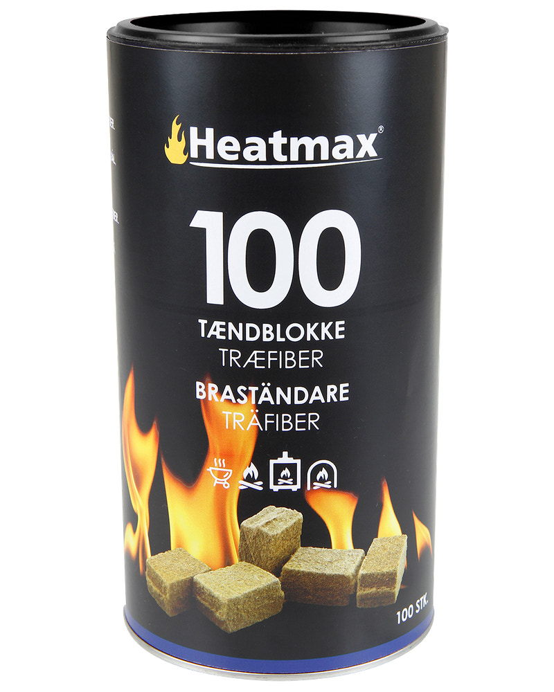 Heatmax Optænding - Optændingsblokke 100 stk.