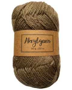 Akrylgarn 50 g - valnød