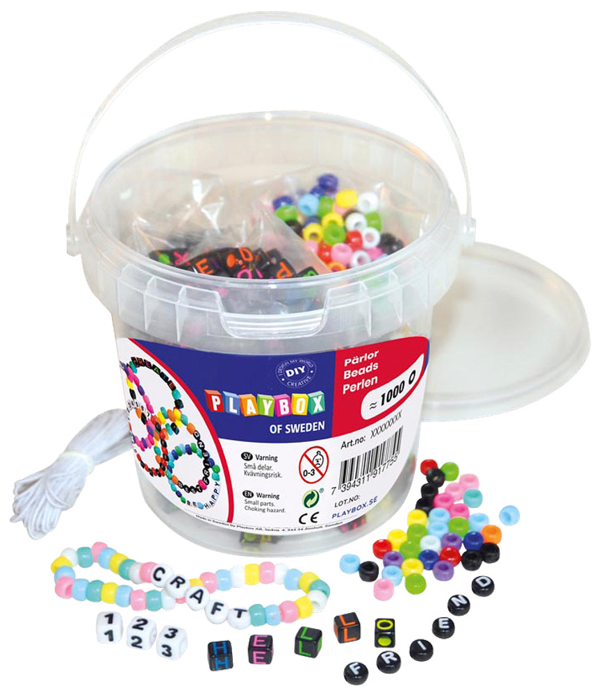 Playbox Alfabetperler 1000 stk.