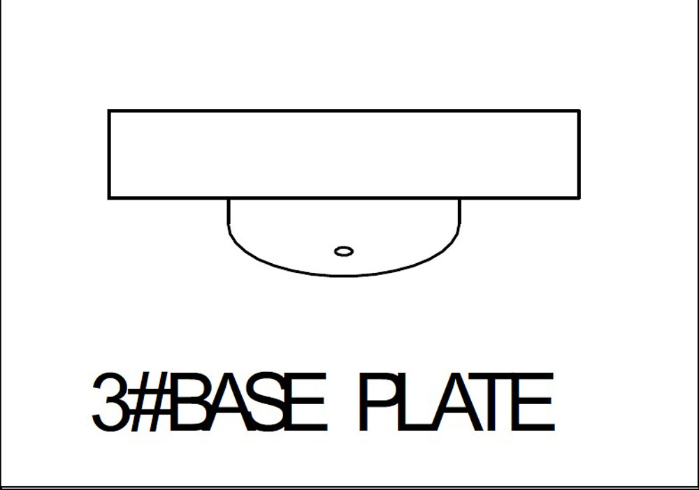 Base 3# til bundramme metal