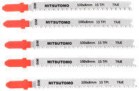 Mitsutomo sticksågblad trä 15T 5 st.