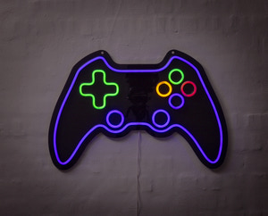 Neonskylt Gamepad H. 40 x B 60 cm