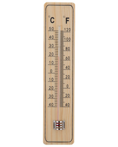 Väggtermometer trä 22 cm