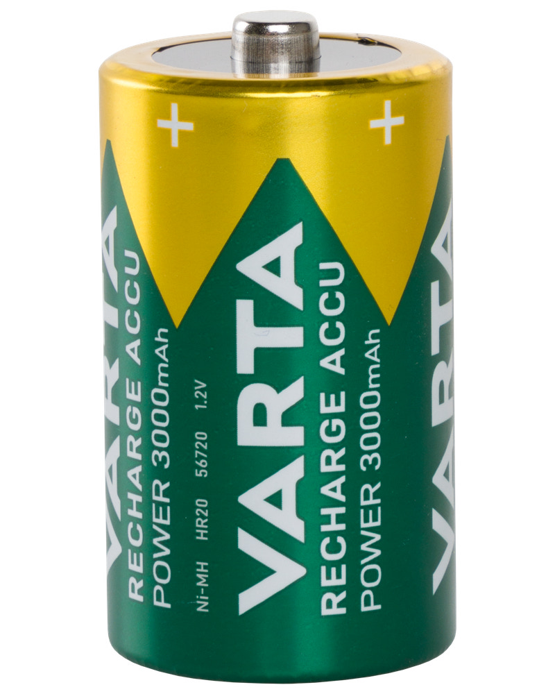 VARTA Genopladelig batteri - D 3000mAh 2-pak