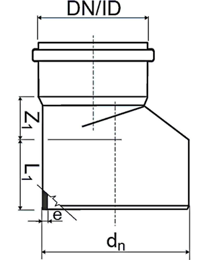 Pp-ht reduktionsrör 50x40mm