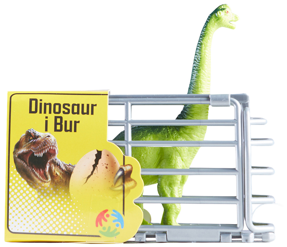 Dino i bur 5 cm - assorterede design