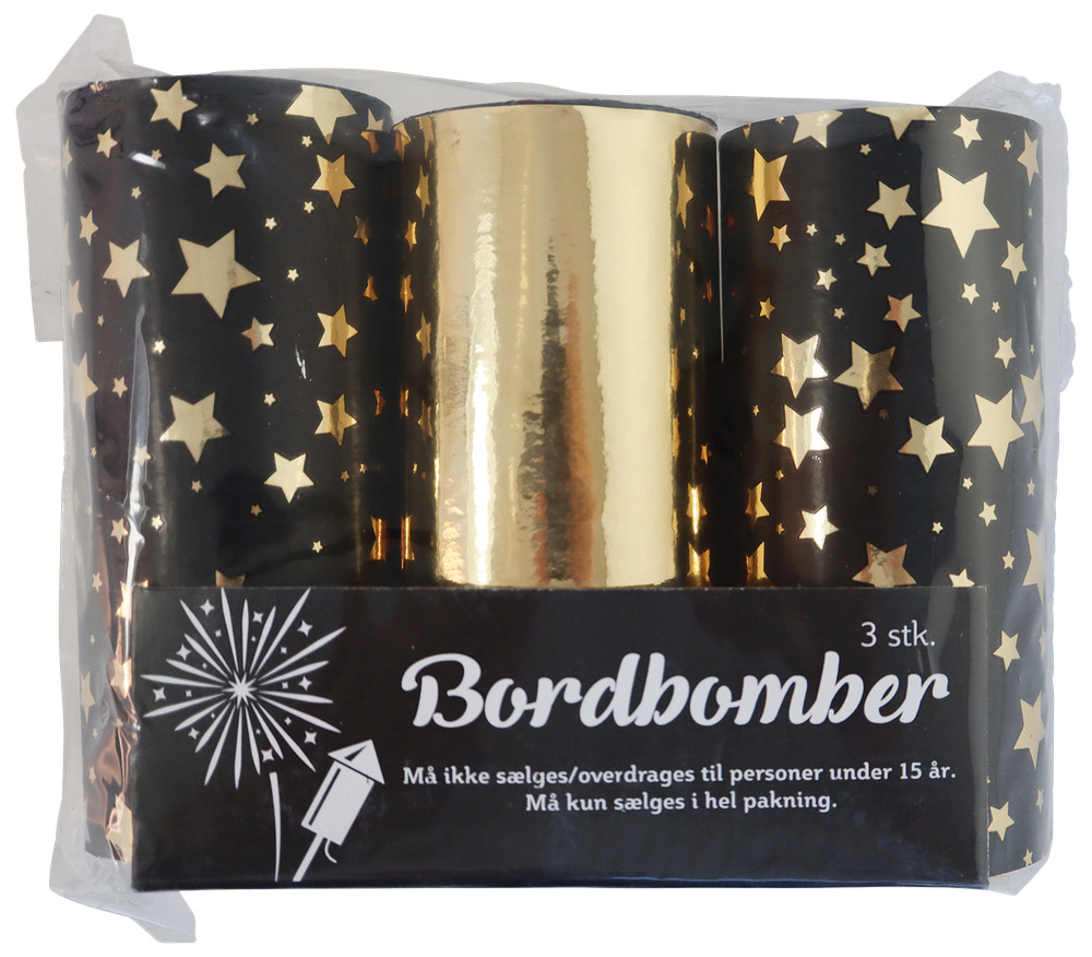 Bordbombe 10 cm - assorterede farver