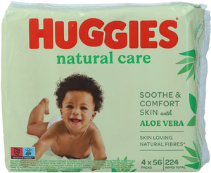 Huggies Natural 4 x 56 stk