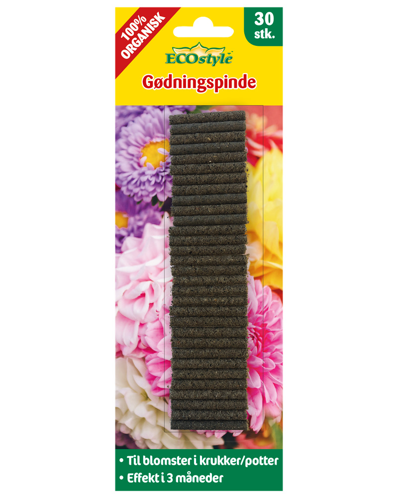 ECOstyle Gødningspinde blomster 30-pak