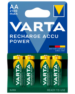 VARTA Genopladelig batteri - AA 2100mAh 4-pak