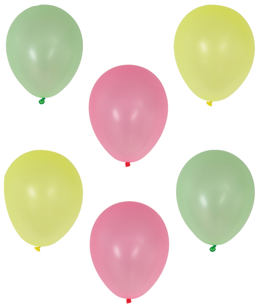 Latexballon 30 cm Neonfarver - 6-pak