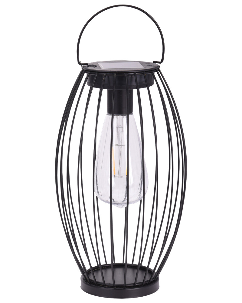 Solcellelampe lanterne H. 36 cm - assorteret