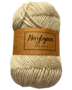 Akrylgarn 50 g - beige