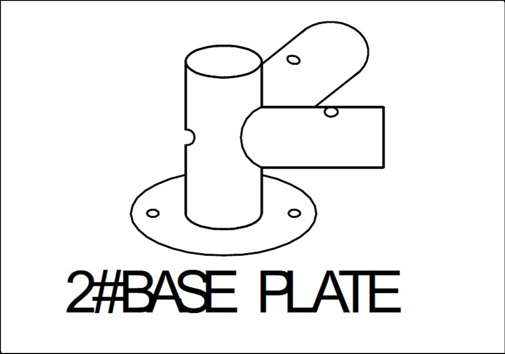 Base 2# til bundramme metal