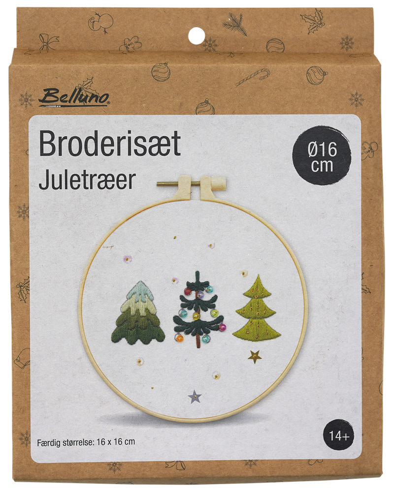 Broderiset med julgranar 